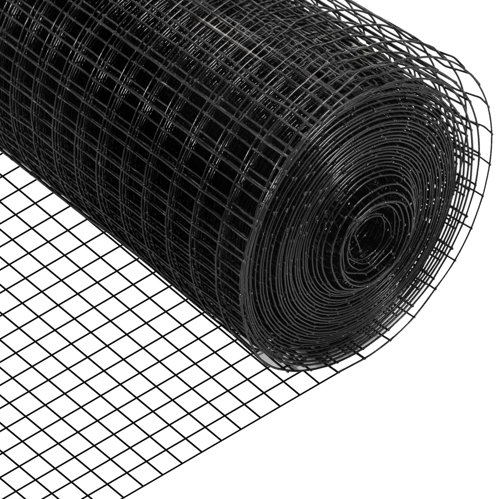 Hardware Cloth, 36" X 50' & 1"x1" Mesh Size, Galvanized Steel Vinyl Coated 16 Gauge Chicken Wire Fencing W/A Cutting Plier & A Pair Of Fabric Gloves, For Garden Fencing & Pet Enclosures, Black_maomaolike.com